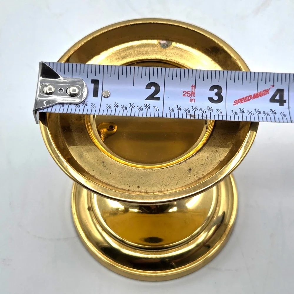 Vintage Brass Pillar Candle Holder Falmouth PartyLite 3.85 Inch